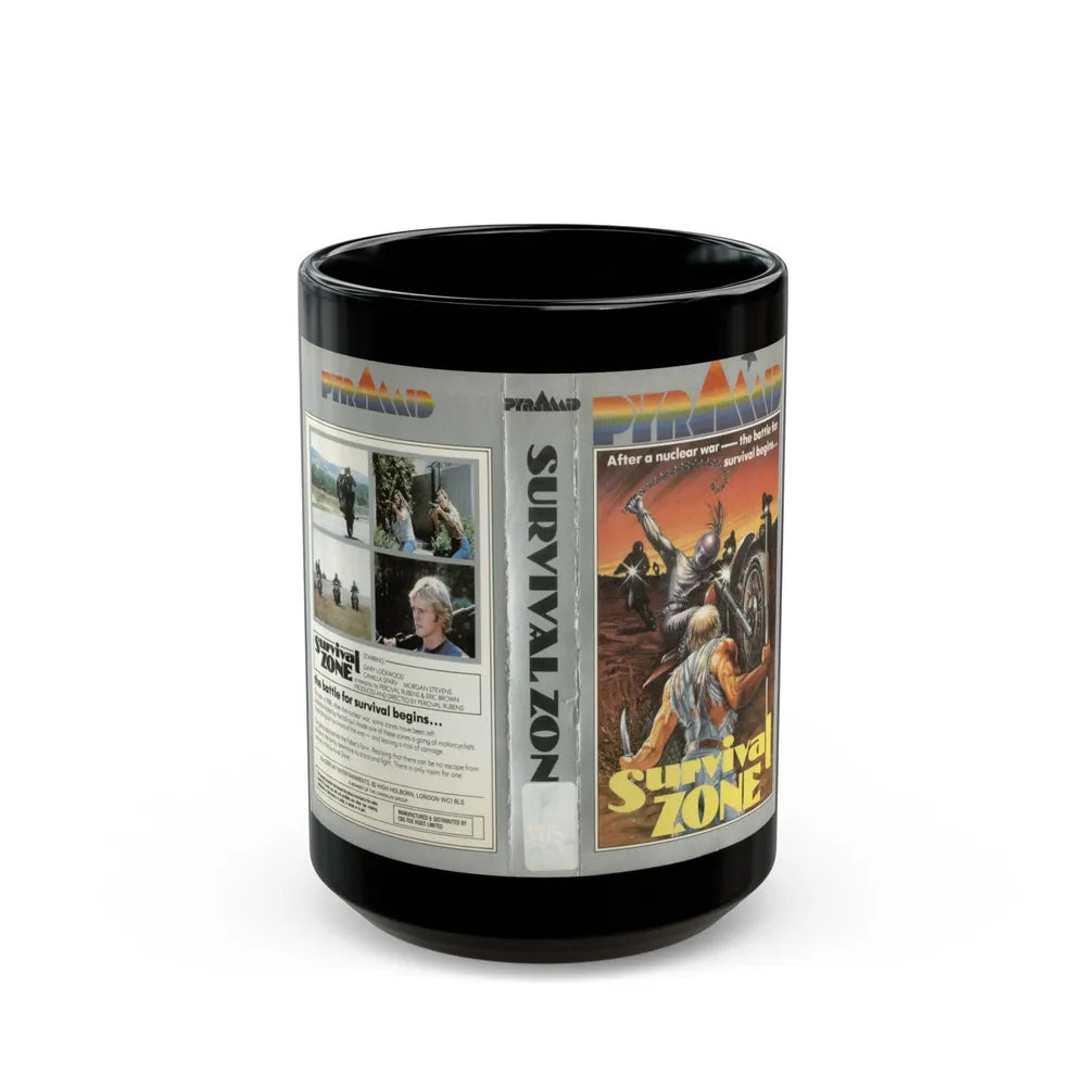 SURVIVAL ZONE (VHS COVER) - Black Coffee Mug-15oz-Go Mug Yourself