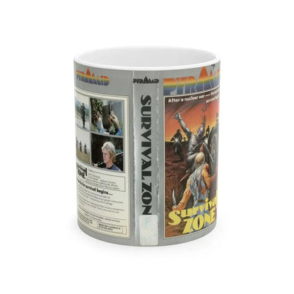 SURVIVAL ZONE (VHS COVER) - White Coffee Mug 11oz - Go Mug Yourself
