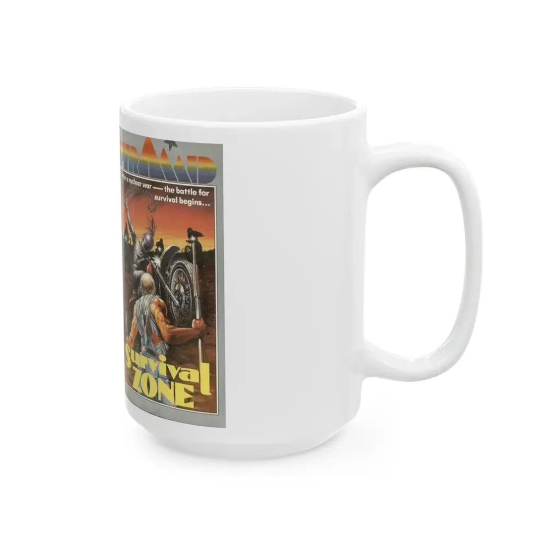 SURVIVAL ZONE (VHS COVER) - White Coffee Mug - Go Mug Yourself