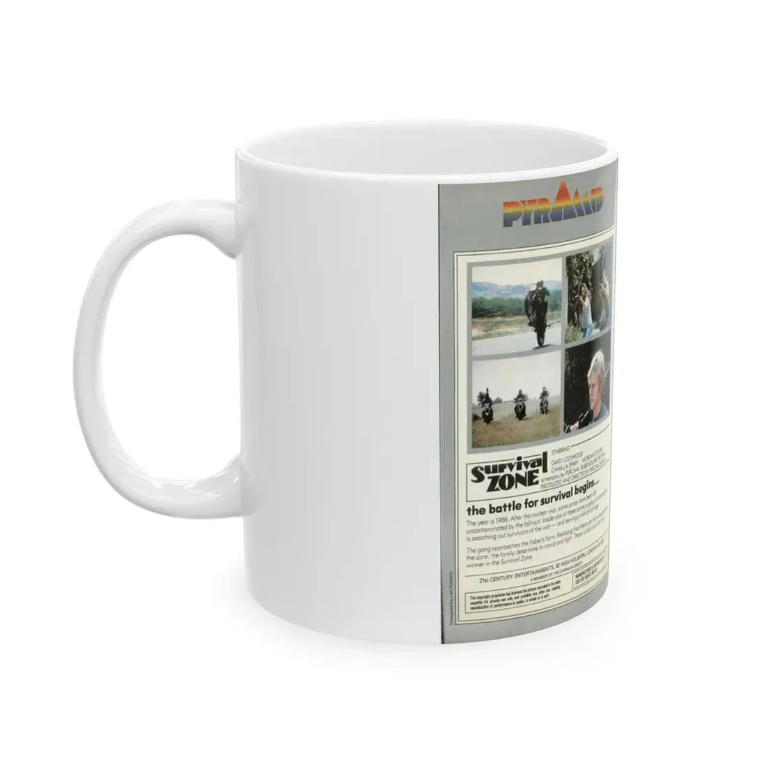 SURVIVAL ZONE (VHS COVER) - White Coffee Mug - Go Mug Yourself