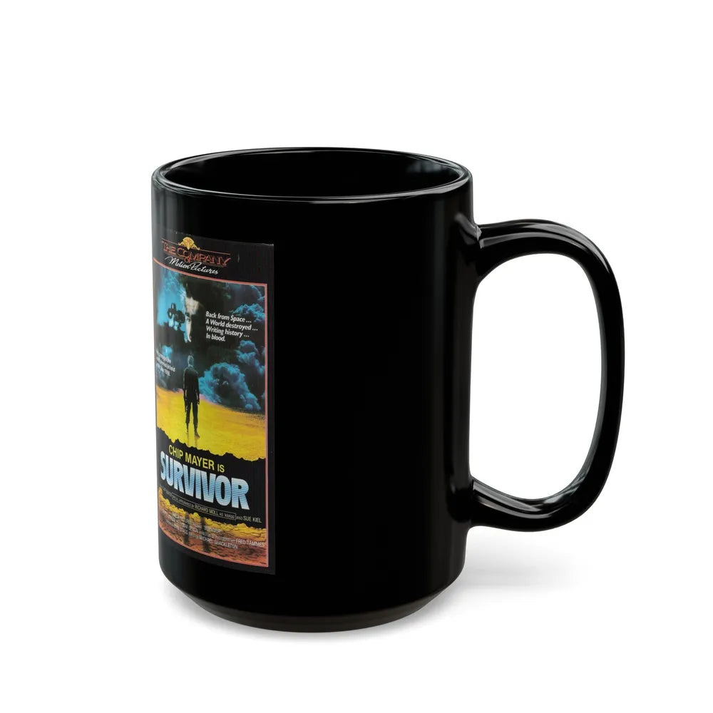 SURVIVOR CHIP MAYER (VHS COVER) - Black Coffee Mug-Go Mug Yourself