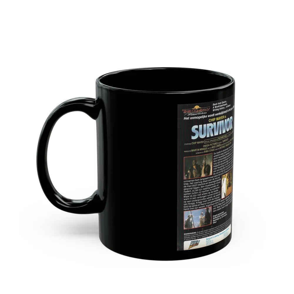 SURVIVOR CHIP MAYER (VHS COVER) - Black Coffee Mug-Go Mug Yourself