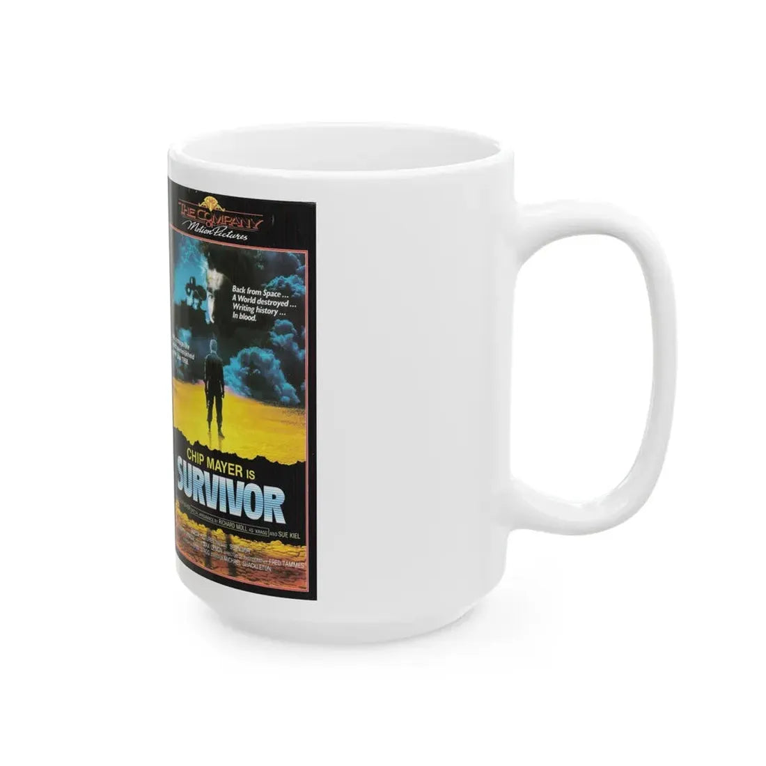 SURVIVOR CHIP MAYER (VHS COVER) - White Coffee Mug - Go Mug Yourself