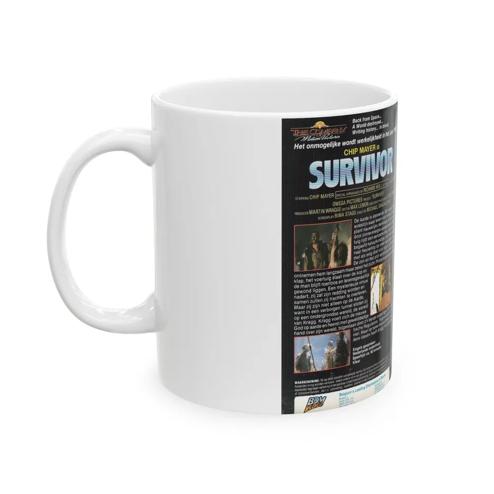 SURVIVOR CHIP MAYER (VHS COVER) - White Coffee Mug-Go Mug Yourself