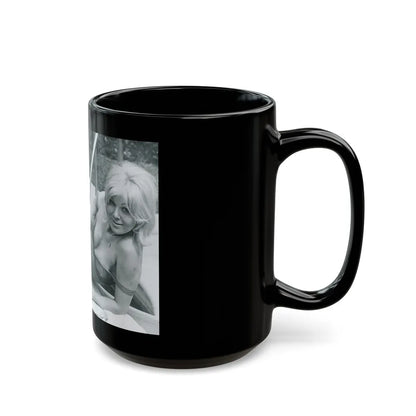 Susan Denberg #01 (Vintage Female Icon) Black Coffee Mug-Go Mug Yourself