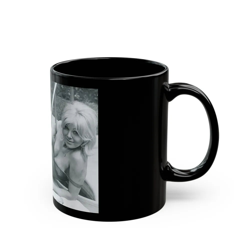 Susan Denberg #01 (Vintage Female Icon) Black Coffee Mug-Go Mug Yourself