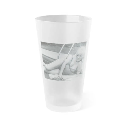 Susan Denberg #01 (Vintage Female Icon) Frosted Pint Glass 16oz 16oz Frosted - Go Mug Yourself