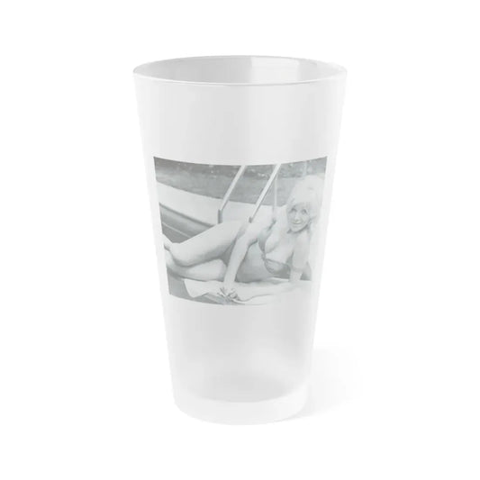 Susan Denberg #01 (Vintage Female Icon) Frosted Pint Glass 16oz 16oz Frosted - Go Mug Yourself