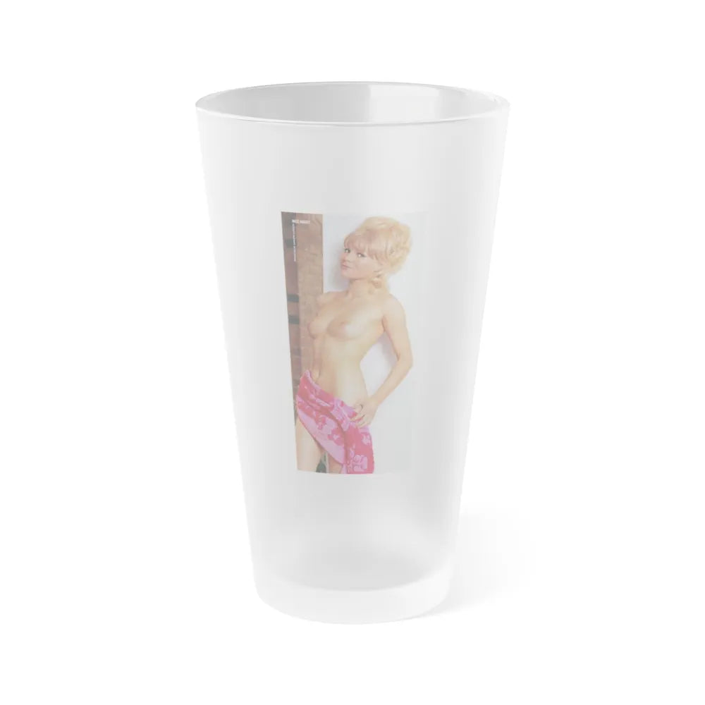 Susan Denberg #08 - Topless3 (Vintage Female Icon) Frosted Pint Glass 16oz-16oz-Frosted-Go Mug Yourself