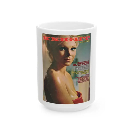 Susan Denberg #105 - Mag. Cover (Vintage Female Icon) White Coffee Mug 15oz - Go Mug Yourself