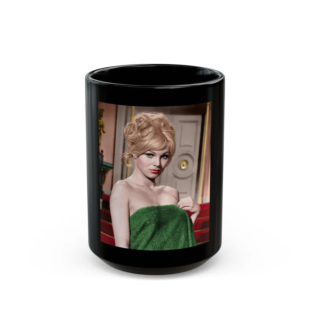 Susan Denberg #35 (Vintage Female Icon) Black Coffee Mug-15oz-Go Mug Yourself