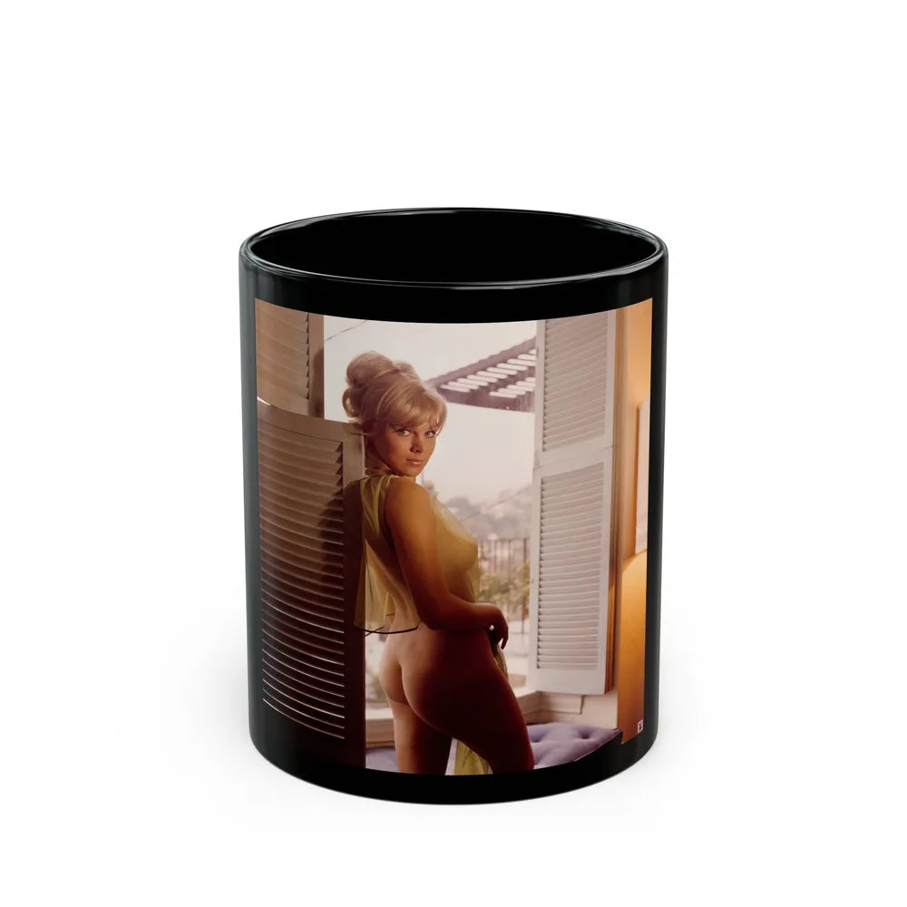 Susan Denberg #38 (Vintage Female Icon) Black Coffee Mug-11oz-Go Mug Yourself