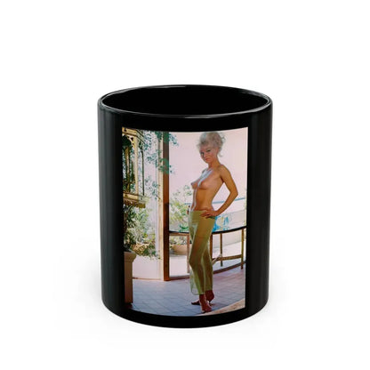 Susan Denberg #67 - Topless (Vintage Female Icon) Black Coffee Mug 11oz - Go Mug Yourself