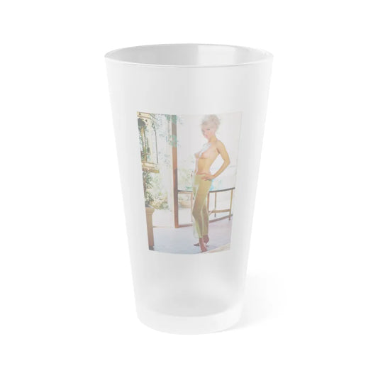 Susan Denberg #67 - Topless (Vintage Female Icon) Frosted Pint Glass 16oz-16oz-Frosted-Go Mug Yourself