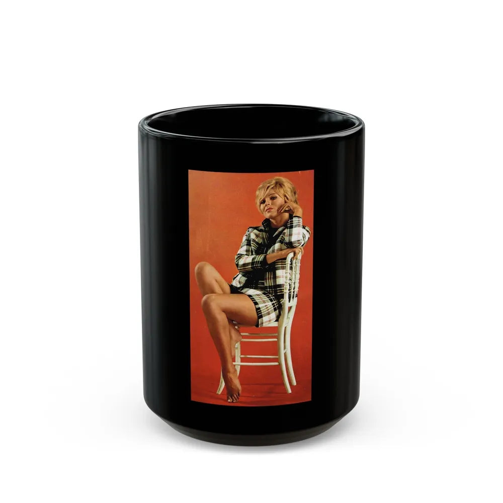 Susan Denberg #85 (Vintage Female Icon) Black Coffee Mug-15oz-Go Mug Yourself