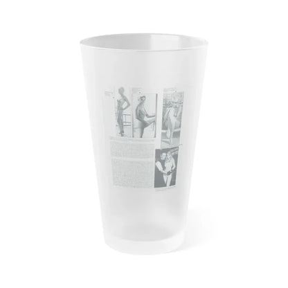 Susan Denberg #94 - B&W Mag. Photos & Article (Vintage Female Icon) Frosted Pint Glass 16oz 16oz Frosted - Go Mug Yourself