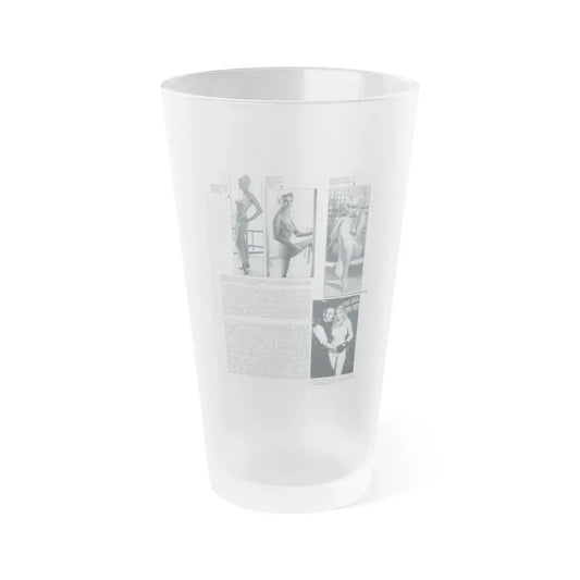 Susan Denberg #94 - B&W Mag. Photos & Article (Vintage Female Icon) Frosted Pint Glass 16oz 16oz Frosted - Go Mug Yourself