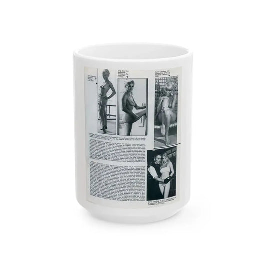 Susan Denberg #94 - B&W Mag. Photos & Article (Vintage Female Icon) White Coffee Mug 15oz - Go Mug Yourself