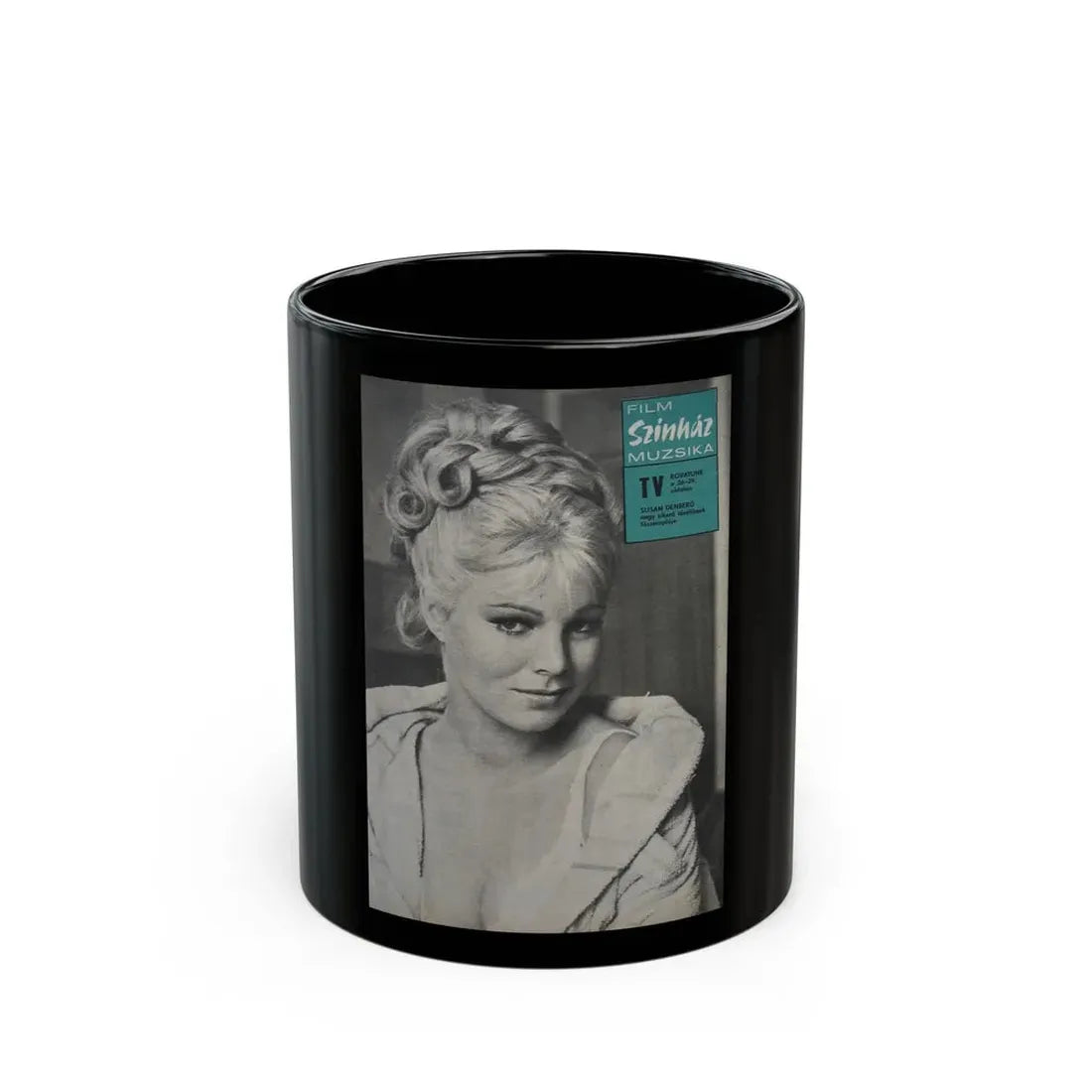 Susan Denberg #99 - Mag. Cover (Vintage Female Icon) Black Coffee Mug 11oz - Go Mug Yourself