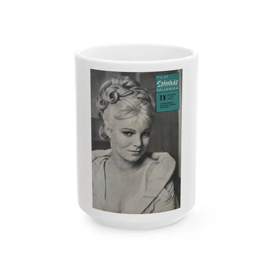 Susan Denberg #99 - Mag. Cover (Vintage Female Icon) White Coffee Mug 15oz - Go Mug Yourself