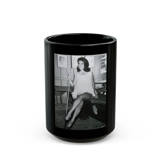 Susan Hart #11 (Vintage Female Icon) Black Coffee Mug-15oz-Go Mug Yourself