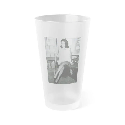 Susan Hart #11 (Vintage Female Icon) Frosted Pint Glass 16oz 16oz Frosted - Go Mug Yourself