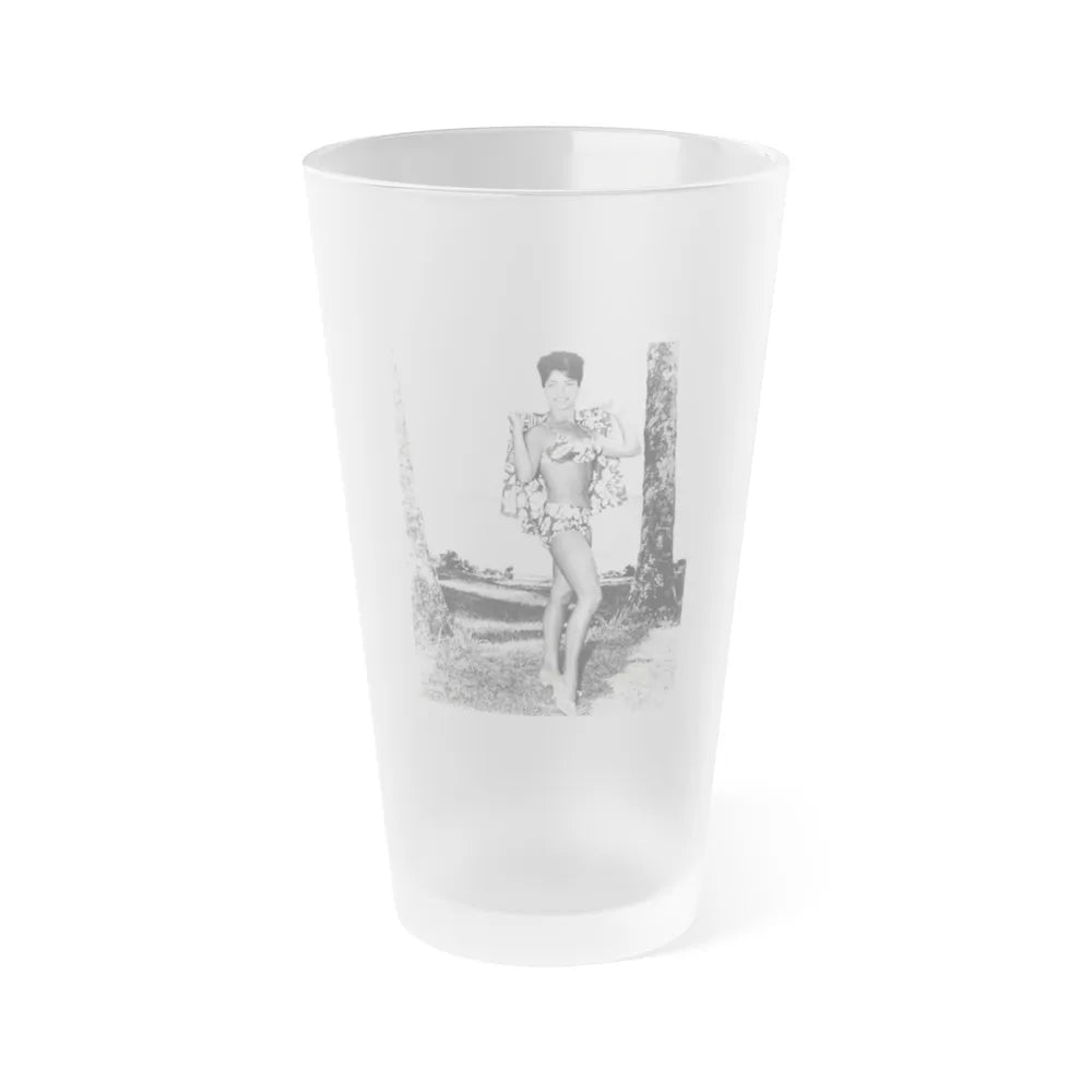 Susan Hart #15 - 8x10 B&W 2-Piece Swimsuit ''Ride The Wild Surf'' '64 Movie Promo Photo3 (Vintage Female Icon) Frosted Pint Glass 16oz-16oz-Frosted-Go Mug Yourself