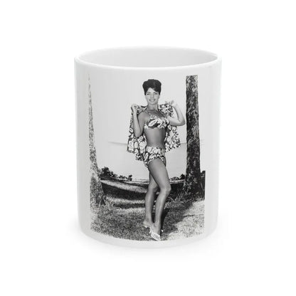 Susan Hart #15 - 8x10 B&W 2-Piece Swimsuit ''Ride The Wild Surf'' '64 Movie Promo Photo3 (Vintage Female Icon) White Coffee Mug 11oz - Go Mug Yourself