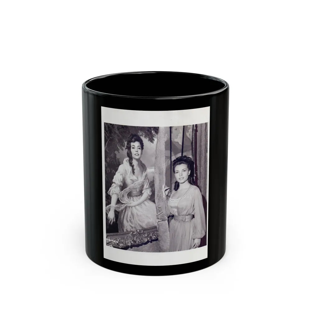 Susan Hart #16 (Vintage Female Icon) Black Coffee Mug-11oz-Go Mug Yourself