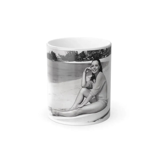 Susan Hart #17 - 8x10 B&W Cheesecake 2-Piece Swimsuit with Overshirt ''Ride The Wild Surf'' '64 Movie Promo Photo (Vintage Female Icon) Color Changing Mug 11oz Default Title - Go Mug Yourself