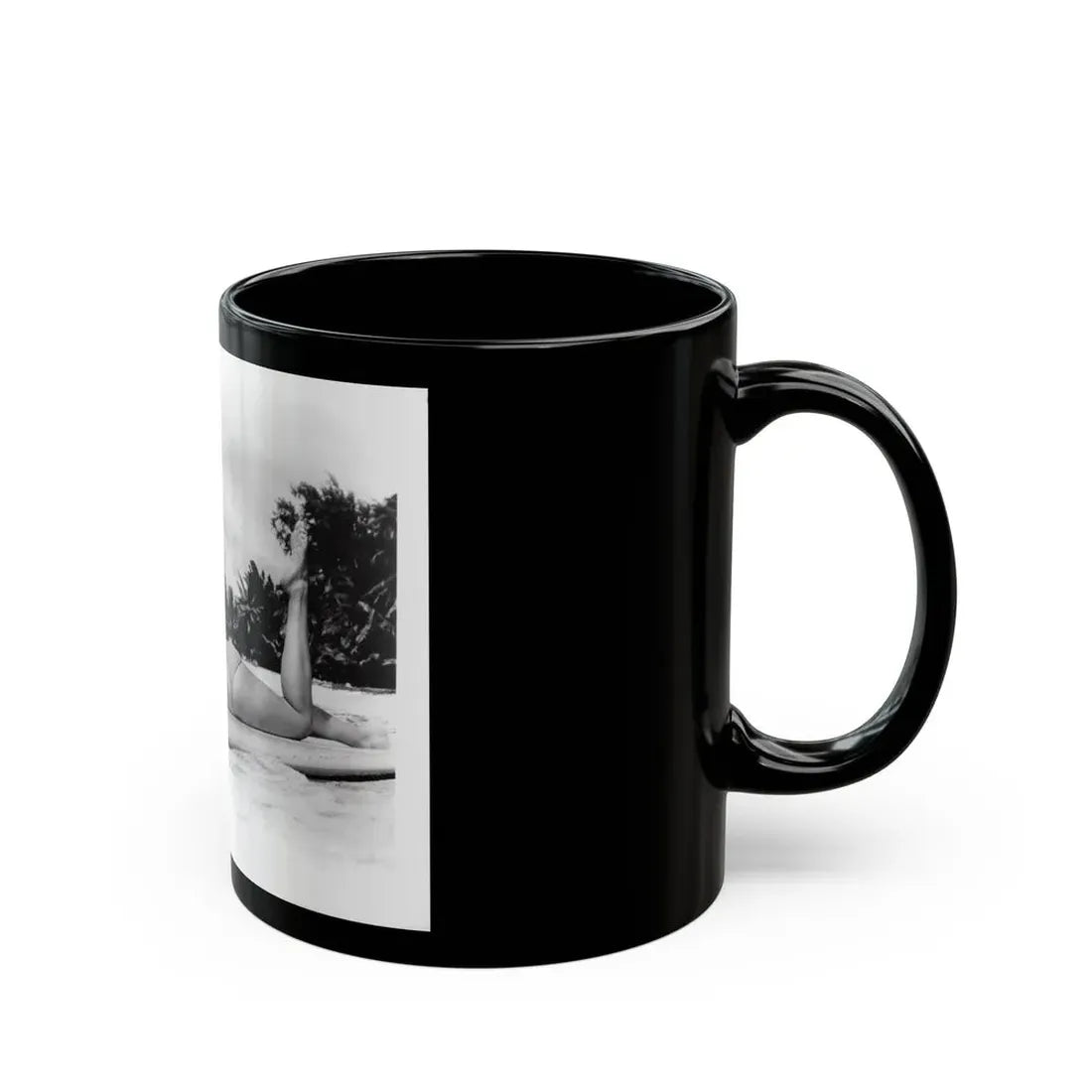 Susan Hart #18 - 8x10 B&W Cheesecake 2-Piece Swimsuit ''Ride The Wild Surf'' '64 Movie Promo Photo (Vintage Female Icon) Black Coffee Mug - Go Mug Yourself