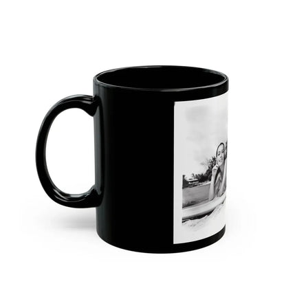 Susan Hart #18 - 8x10 B&W Cheesecake 2-Piece Swimsuit ''Ride The Wild Surf'' '64 Movie Promo Photo (Vintage Female Icon) Black Coffee Mug - Go Mug Yourself