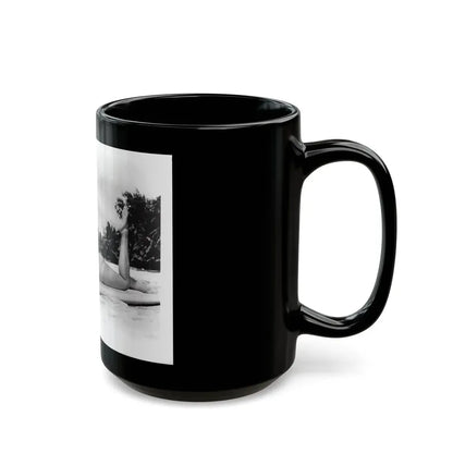 Susan Hart #18 - 8x10 B&W Cheesecake 2-Piece Swimsuit ''Ride The Wild Surf'' '64 Movie Promo Photo (Vintage Female Icon) Black Coffee Mug - Go Mug Yourself
