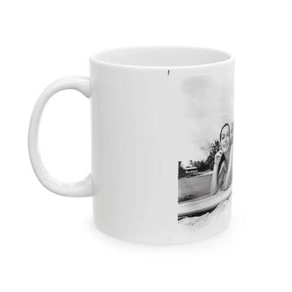 Susan Hart #18 - 8x10 B&W Cheesecake 2-Piece Swimsuit ''Ride The Wild Surf'' '64 Movie Promo Photo (Vintage Female Icon) White Coffee Mug - Go Mug Yourself