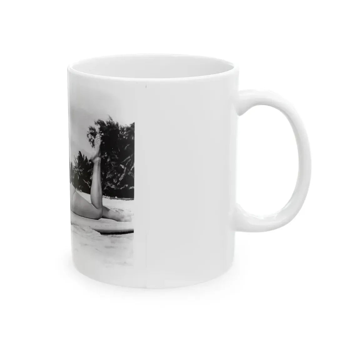 Susan Hart #18 - 8x10 B&W Cheesecake 2-Piece Swimsuit ''Ride The Wild Surf'' '64 Movie Promo Photo (Vintage Female Icon) White Coffee Mug - Go Mug Yourself