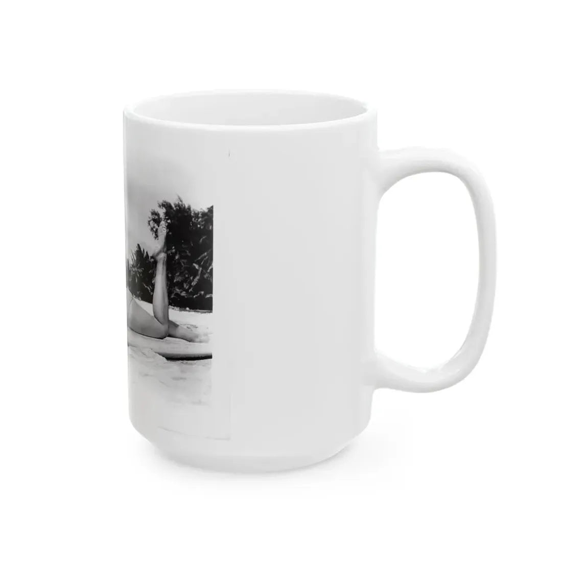 Susan Hart #18 - 8x10 B&W Cheesecake 2-Piece Swimsuit ''Ride The Wild Surf'' '64 Movie Promo Photo (Vintage Female Icon) White Coffee Mug - Go Mug Yourself