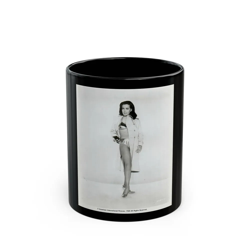 Susan Hart #20 (Vintage Female Icon) Black Coffee Mug-11oz-Go Mug Yourself