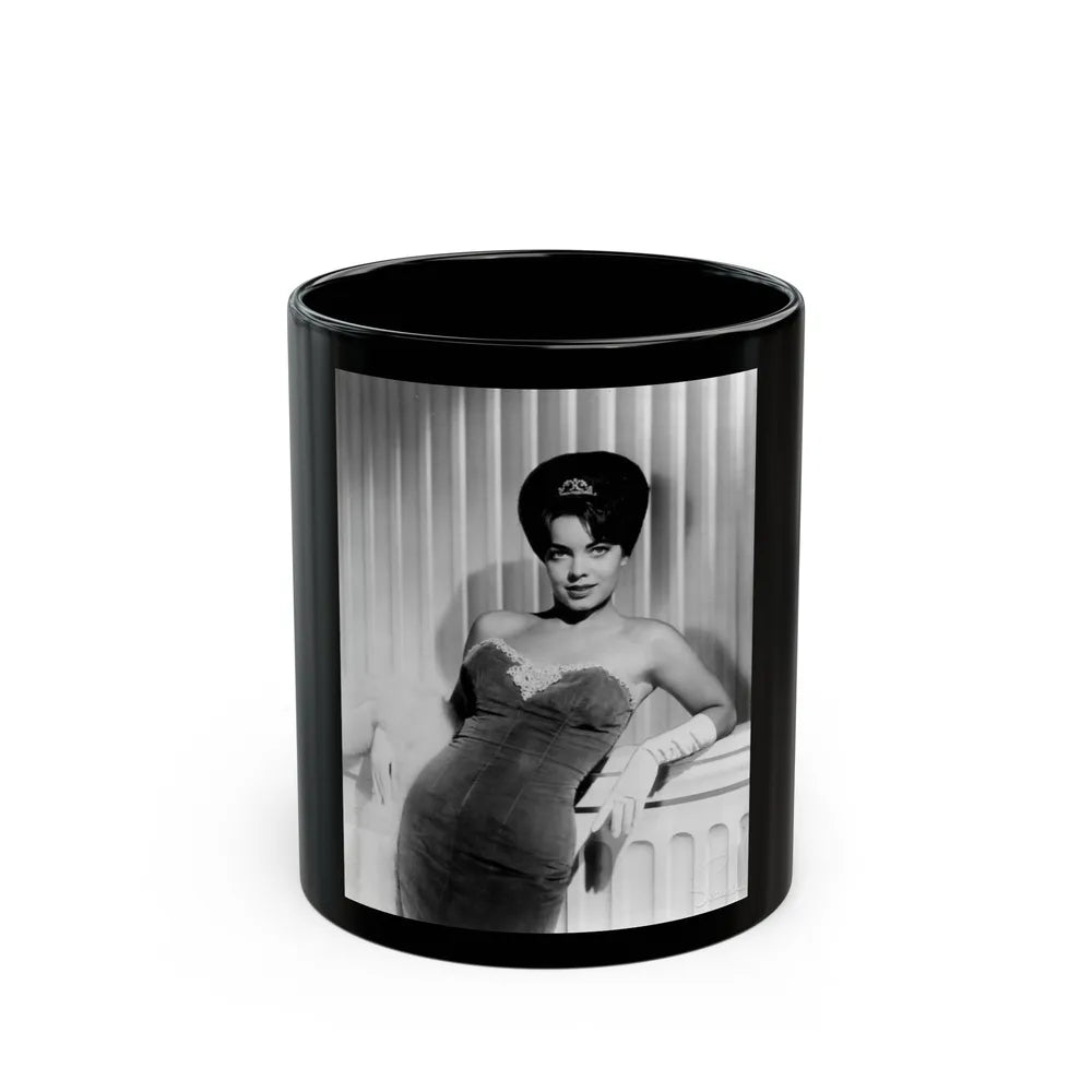 Susan Hart #22 (Vintage Female Icon) Black Coffee Mug-11oz-Go Mug Yourself