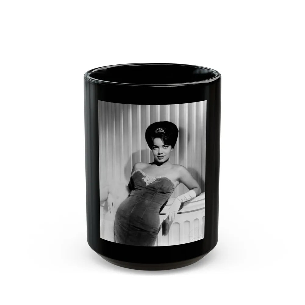 Susan Hart #22 (Vintage Female Icon) Black Coffee Mug-15oz-Go Mug Yourself