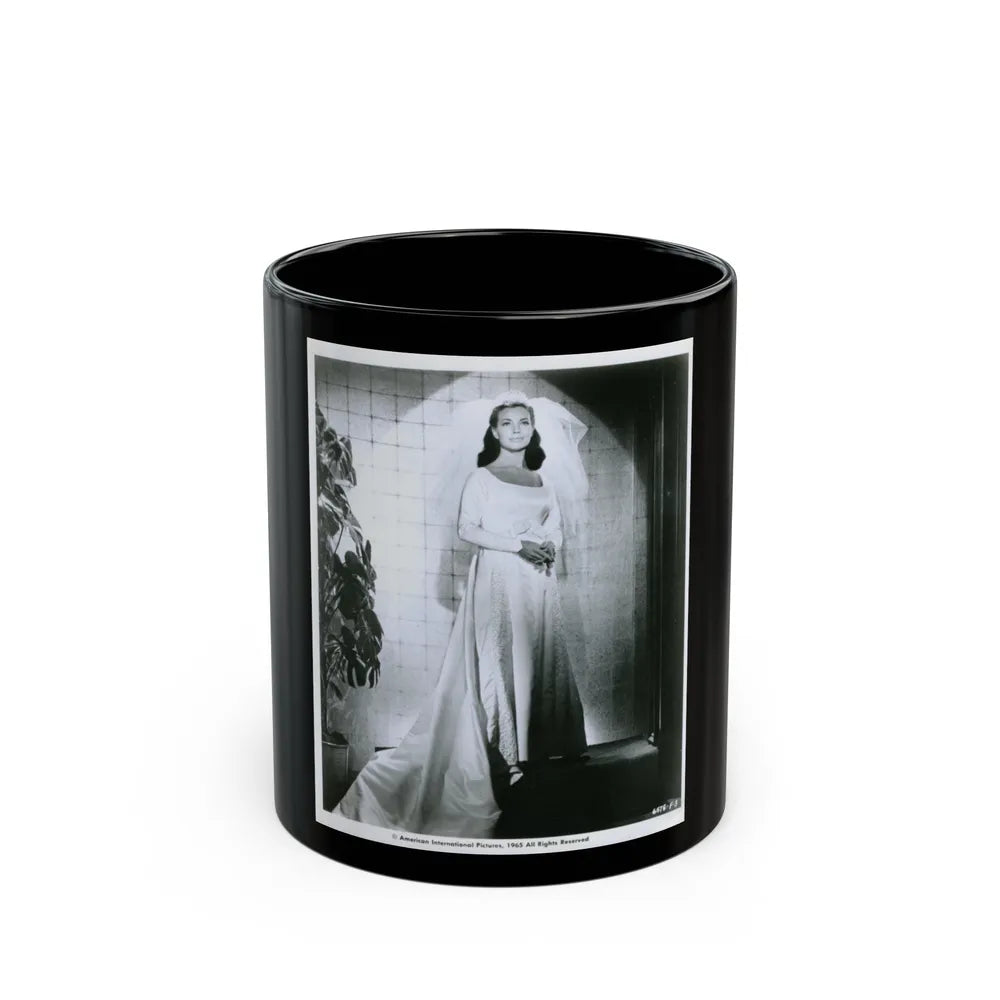 Susan Hart #25 (Vintage Female Icon) Black Coffee Mug-11oz-Go Mug Yourself