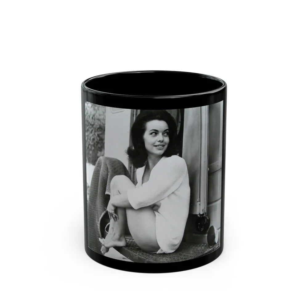 Susan Hart #26 (Vintage Female Icon) Black Coffee Mug-11oz-Go Mug Yourself