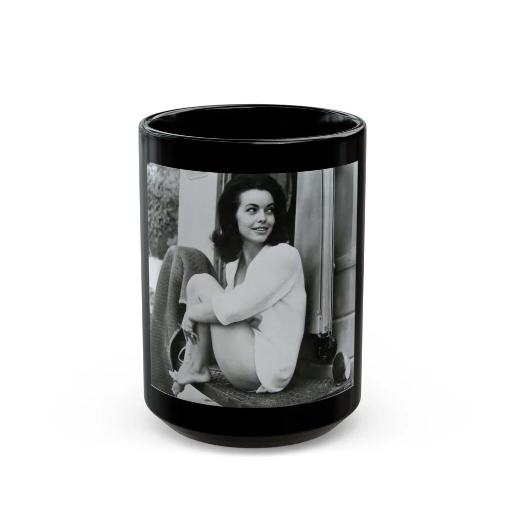 Susan Hart #26 (Vintage Female Icon) Black Coffee Mug-15oz-Go Mug Yourself