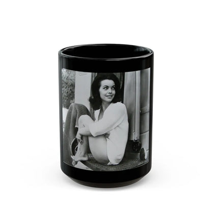 Susan Hart #261 (Vintage Female Icon) Black Coffee Mug-15oz-Go Mug Yourself