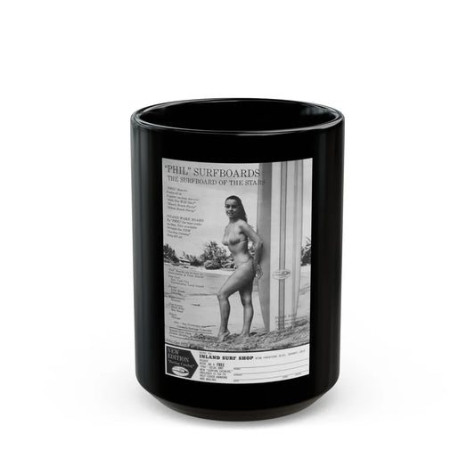 Susan Hart #36 (Vintage Female Icon) Black Coffee Mug-15oz-Go Mug Yourself