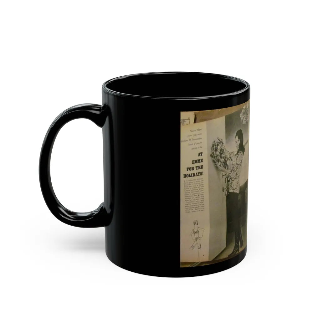 Susan Hart #37 (Vintage Female Icon) Black Coffee Mug-Go Mug Yourself