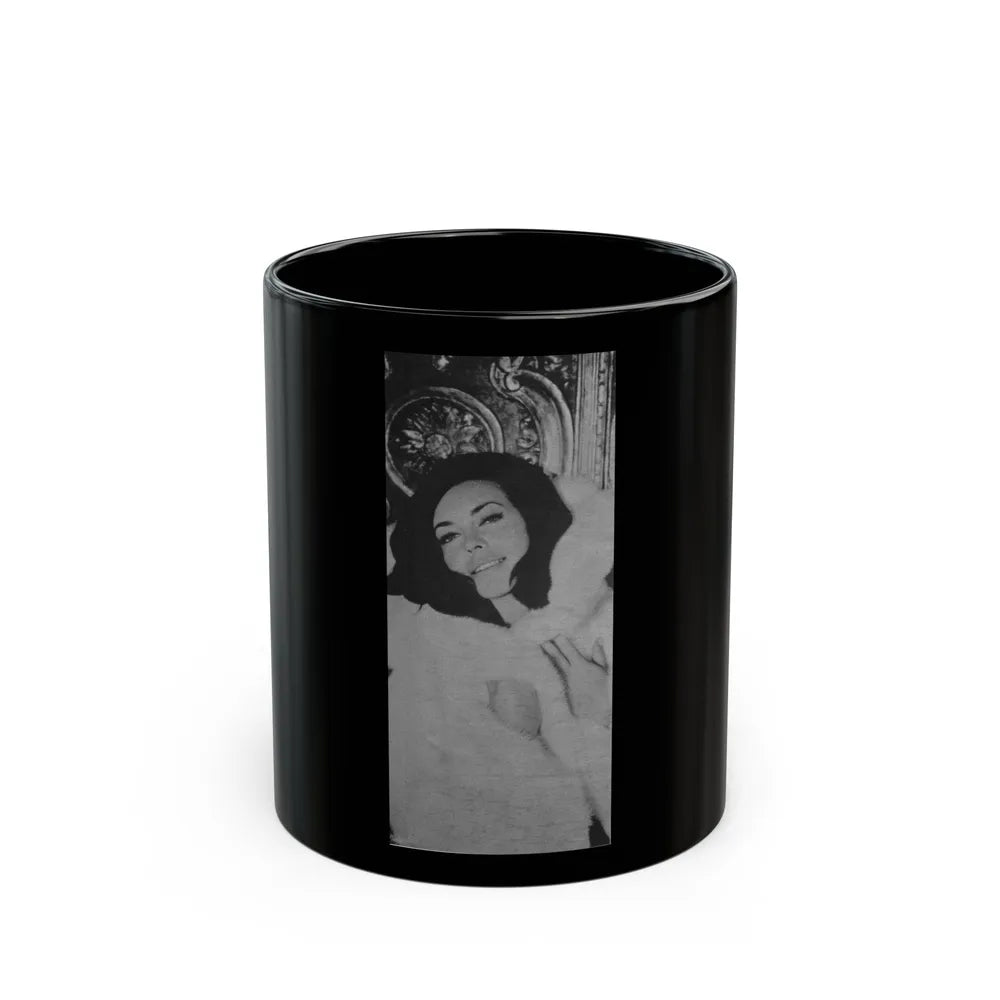 Susan Hart #44 (Vintage Female Icon) Black Coffee Mug-11oz-Go Mug Yourself