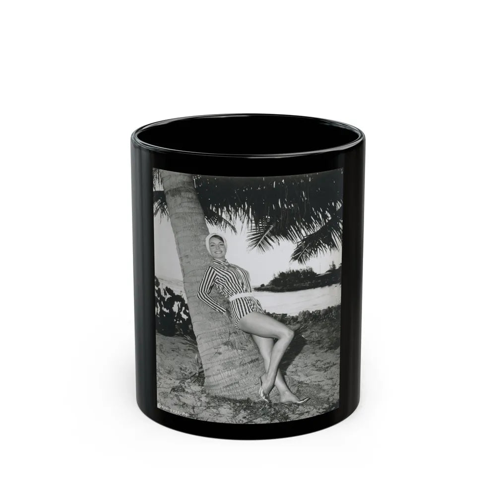 Susan Hart #45 (Vintage Female Icon) Black Coffee Mug-11oz-Go Mug Yourself