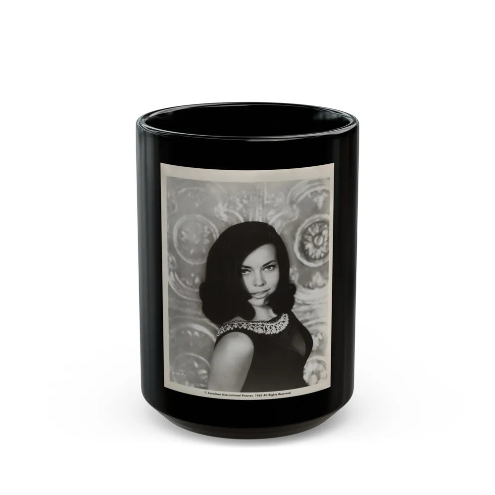 Susan Hart #49 - Vintage 8x10 B&W 1965 Upper Body Glamour Photo (Vintage Female Icon) Black Coffee Mug-15oz-Go Mug Yourself