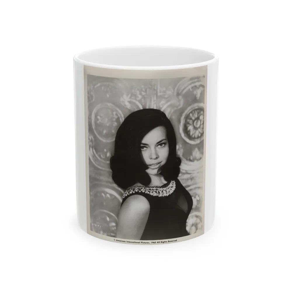 Susan Hart #49 - Vintage 8x10 B&W 1965 Upper Body Glamour Photo (Vintage Female Icon) White Coffee Mug-11oz-Go Mug Yourself