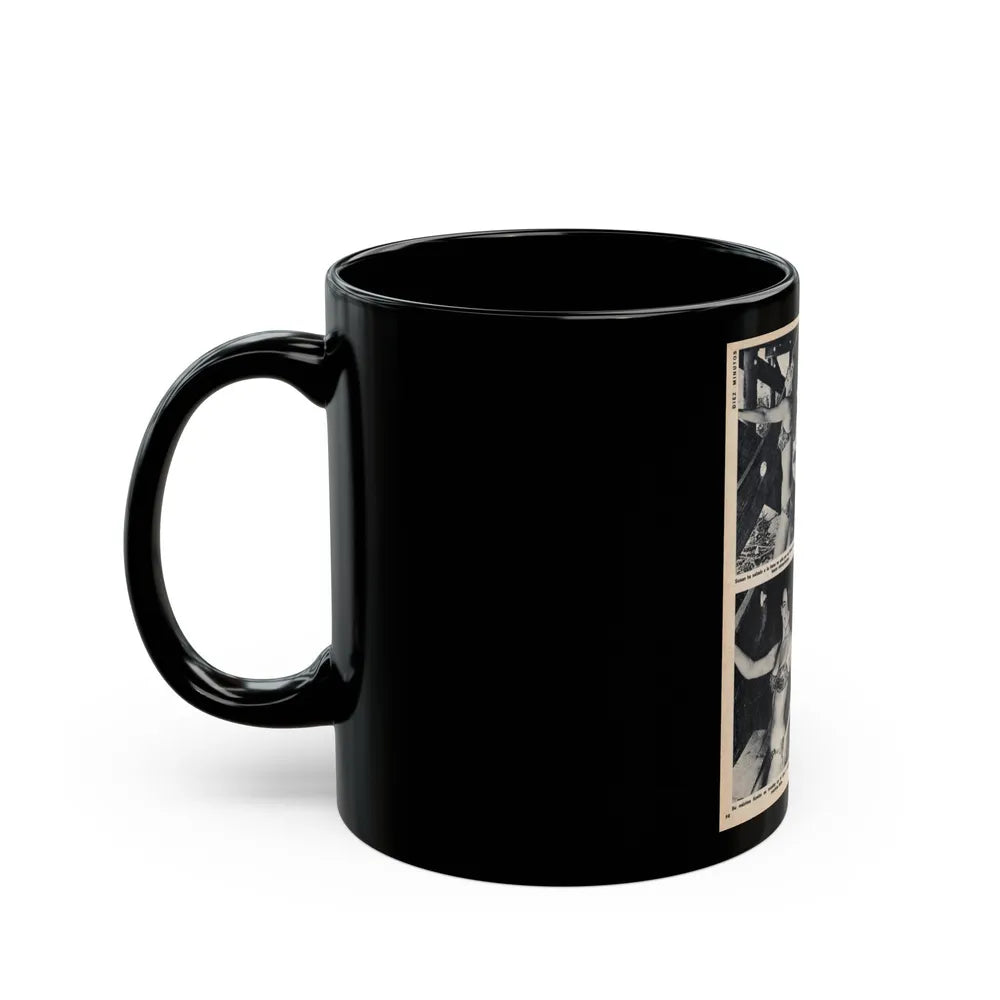 Susan Hart #50 - Vintage 8x10 B&W Foreign Magazine with 3 Full Body 2-Piece Swimsuit Photos & Article (Vintage Female Icon) Black Coffee Mug-Go Mug Yourself